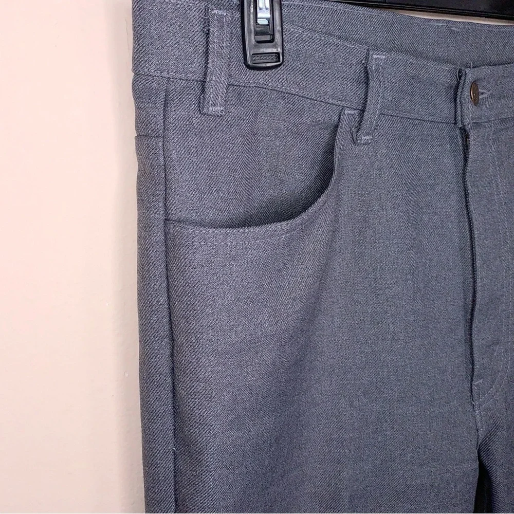 Vintage 36 Waist Levi’s Grey Pleated Trousers Mens Western Classic